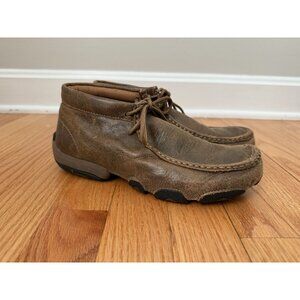 Twisted X Womens Size 6.5 M Chukka Driving Moc Brown Lace Up Boots Shoe WDM0001